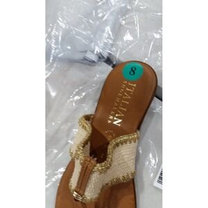 Italian Shoemakers Thong Sandals Brown Women's Size 8